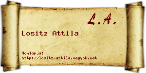 Lositz Attila névjegykártya